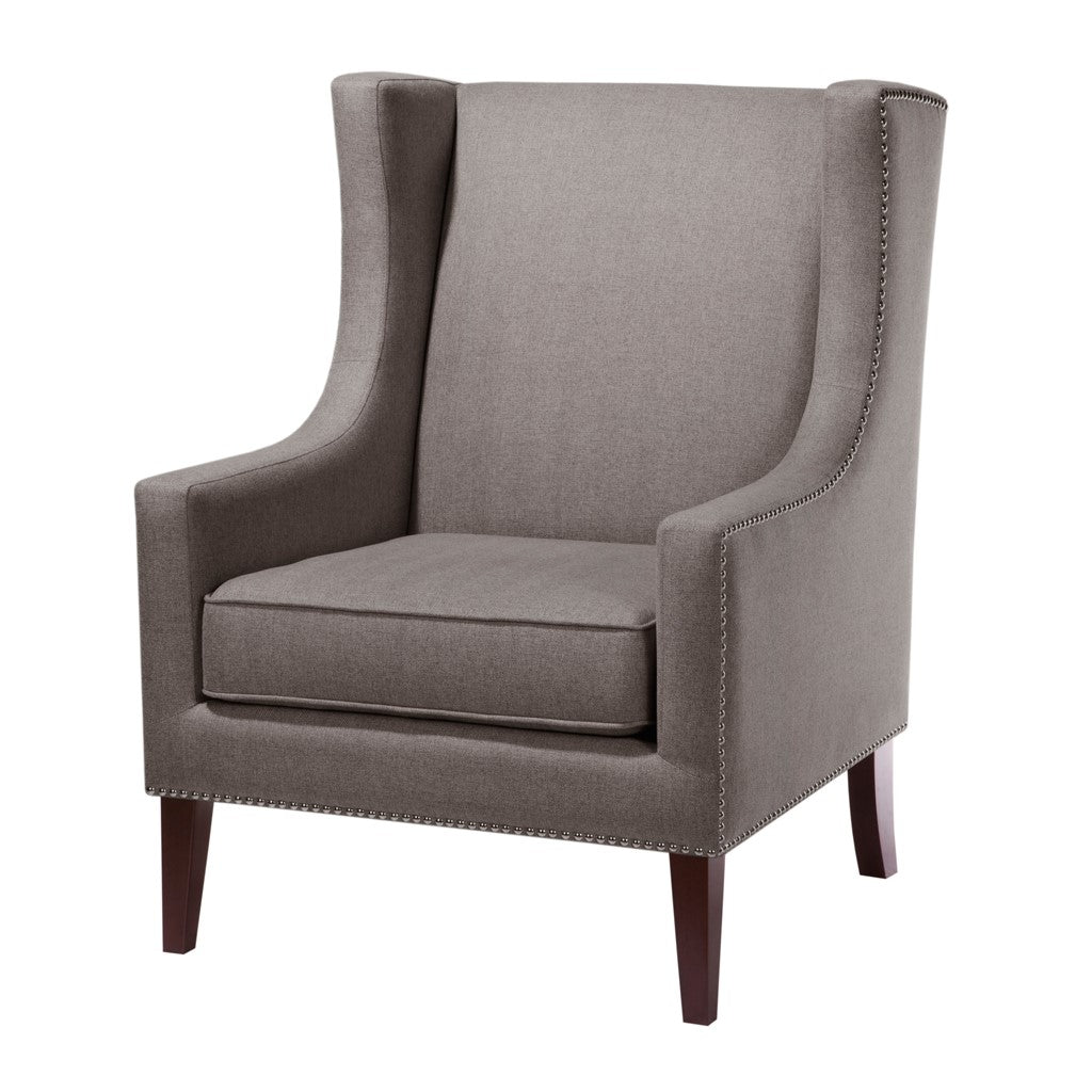 Barton Gray Wing Chair