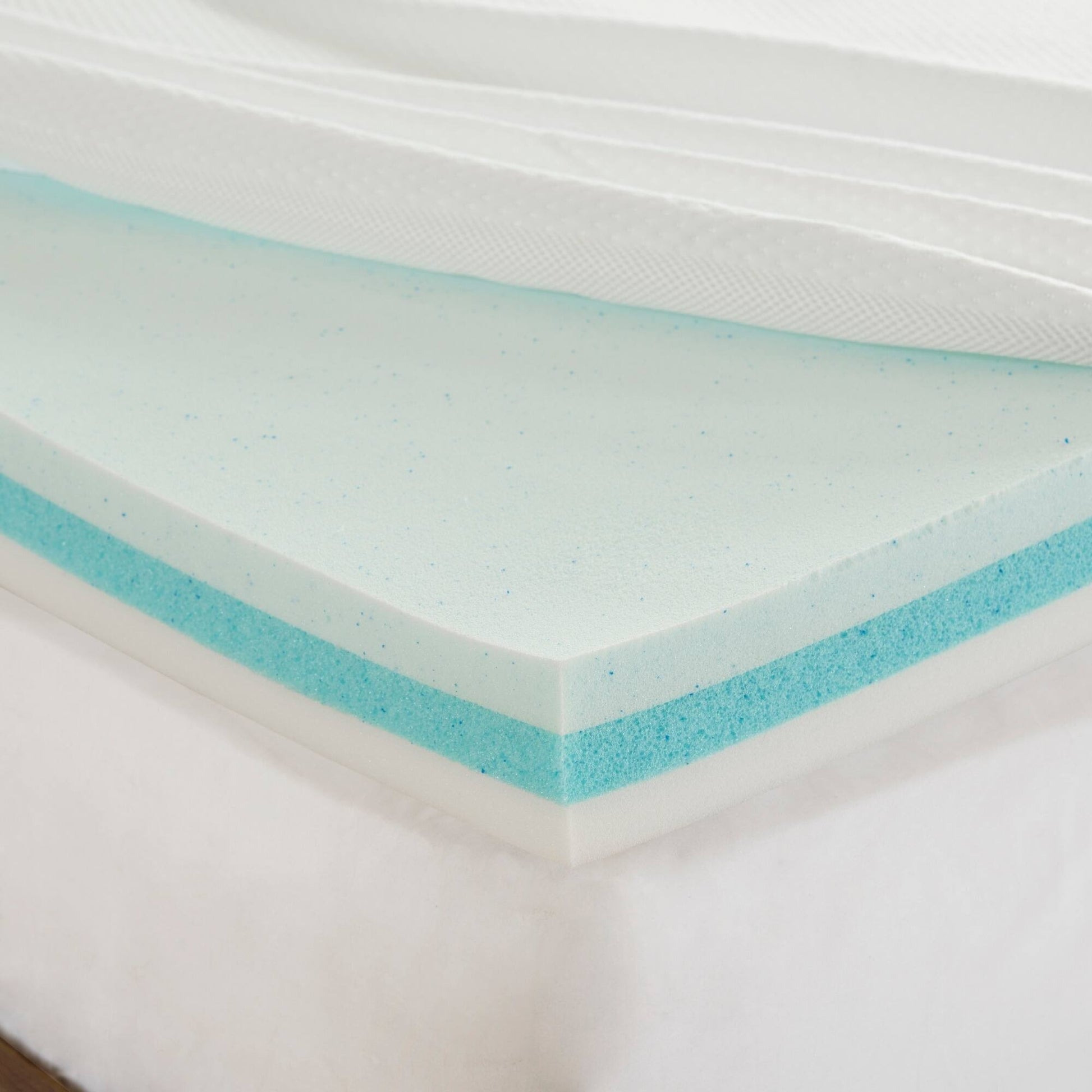 3" 3 Zone Memory Foam White Mattress Topper Mattress Topper By Olliix/JLA HOME (E & E Co., Ltd)