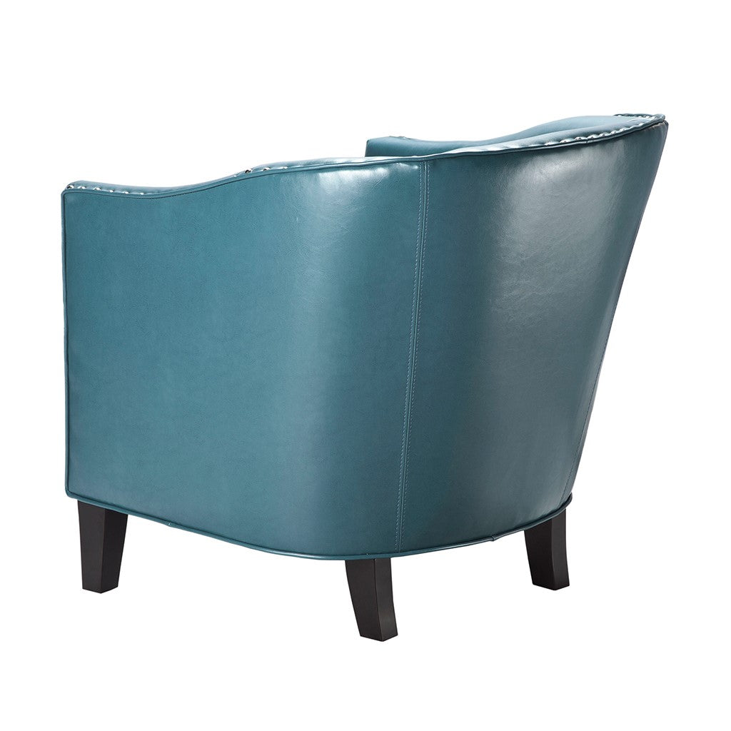 Fremont Barrel Blue Arm Chair