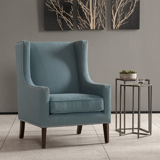 Barton Blue Wing Chair