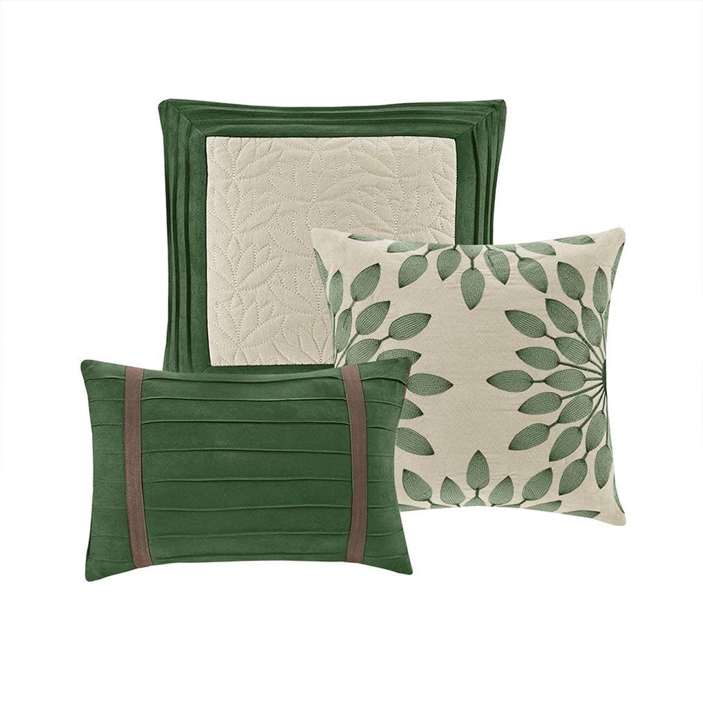 Palmer Green 7-Piece Comforter Set Comforter Sets By Olliix/JLA HOME (E & E Co., Ltd)