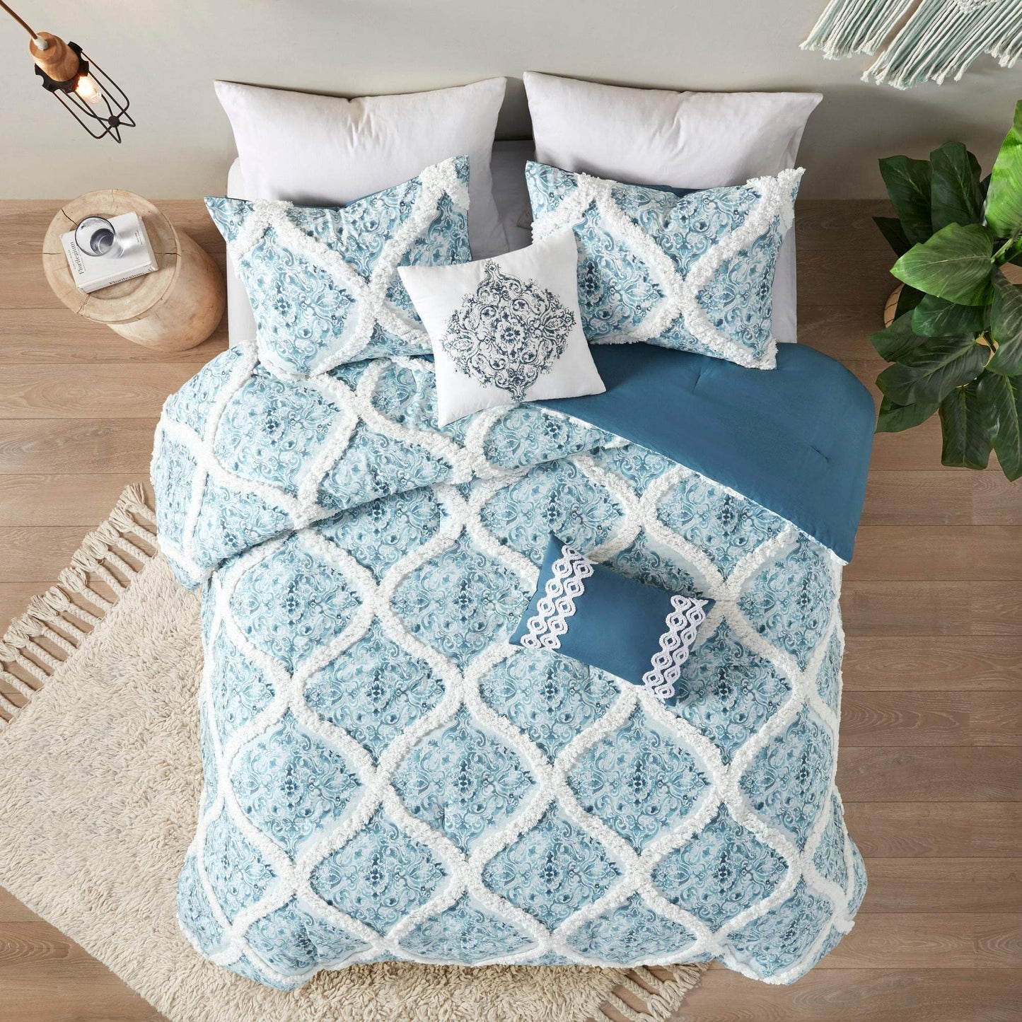 Rain Teal 5-Piece Comforter Set Comforter Sets By Olliix/JLA HOME (E & E Co., Ltd)