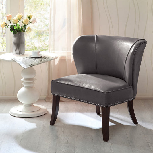 Hilton Armless Grey Accent Chair